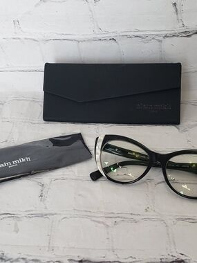 Alain Mikli Elisee Black/Pearl Cat-Eye Optical Glasses A03115